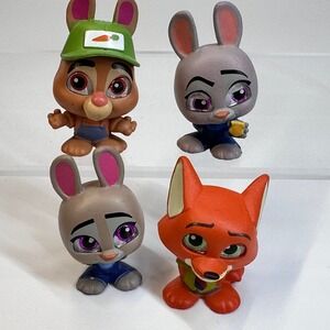 Disney Doorables ZOOTOPIA Judy Hopps Nick Wilde Stu Multi Series Lot of 4 NEW